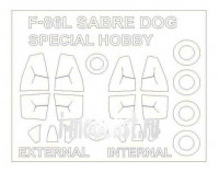 KV Models 72574 F-86L/K Sabre Dog (SPECIAL HOBBY #72144,#72146) - (двусторонние маски) + маски на диски и колеса Special Hobby 1/72