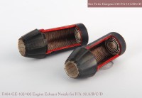 Mk1 Design MA-48042 McDonnell-Douglas F/A-18A/F/A-18B/F/A-18C/F/A-18D Hornet GE exhaust nozzle. Aftrer burner Set (closed) 1/48