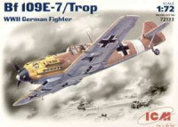 ICM 72133 Bf -109 E -7 /Trop (тропическая версия), германский истребитель ІІ Мировой войны 1/72