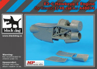 BlackDog A48074 E-2 C Hawkeye - one engine (KINETIC) 1/48