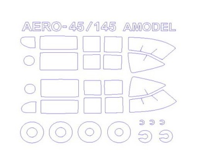 KV Models 72131 AERO 45/AERO 145 (AMODEL #7295,#72104) + маски на диски и колеса AMODEL 1/72