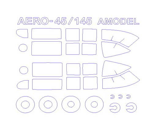KV Models 72131 AERO 45/AERO 145 (AMODEL #7295,#72104) + маски на диски и колеса AMODEL 1/72