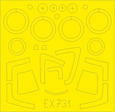Eduard EX731 Mask 1/48 Su-27S (KITTYH.)