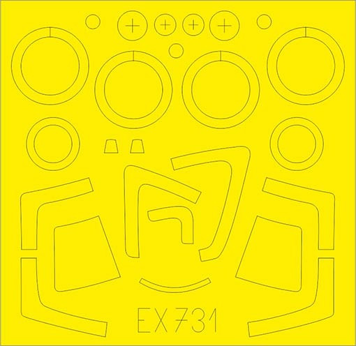 Eduard EX731 Mask 1/48 Su-27S (KITTYH.)