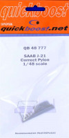 QuickBoost QB48777 SAAB J-21 correct pylon (PIL.REPL.) 1/48