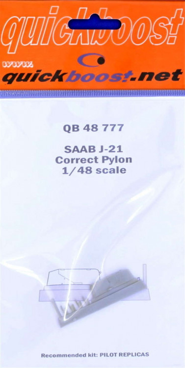 QuickBoost QB48777 SAAB J-21 correct pylon (PIL.REPL.) 1/48