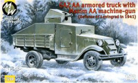 Military Wheels MW7244 GAZ AA armored truck with Maxim AA gun
