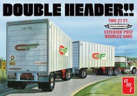 AMT 1132 Double Header Tandem Van Trailers 1/25