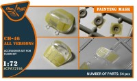 Clear Prop A72156 CH-46 painting mask (FUJI) 1/72