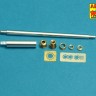 Aber 35 L-243 Barrel for German 8,8cm Kw.K 43 (L/71) gun used on Pz.Kpfw.VI King Tiger Sd.Kfz.182 (with Henschel Turret) (designed to be used with Meng Model kits) 1/35
