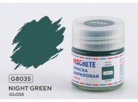Machete G8035 Краска акриловая Night green (Ночной зелёный, глянцевый) 10 мл.