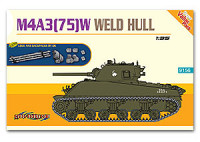 Dragon 9156 M4A3 (75)W Weld Hull + Logs And Backpacks 1/35