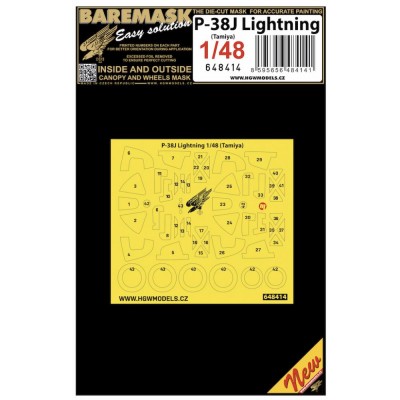 HGW 648414 Mask P-38J Lightning (TAM) 1/48