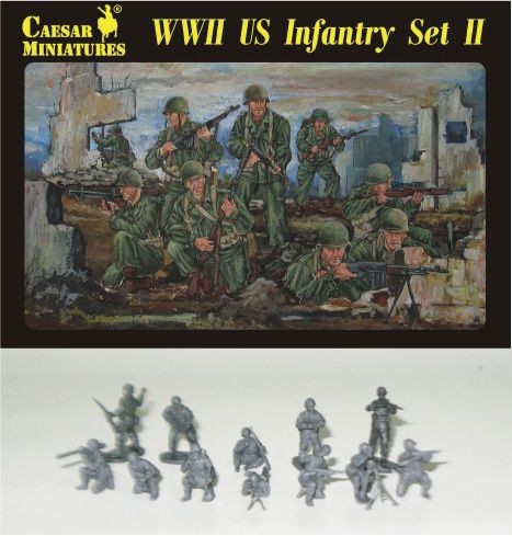 Caesar Miniatures H071 U.S. Infantry (WWII) WWII Set II 1/72