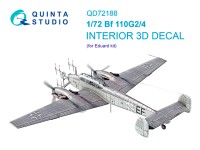 Quinta studio QD72188 Bf 110G2/4 (Eduard) 3D Декаль интерьера кабины 1/72