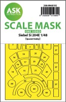 Art Scale 200-M48192 Siebel Si 204E wheels and canopy frame paint mask (outside only) 1/48
