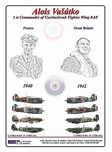AML AMLD72051 Decal A.Vasatko CZ Fighter Wing RAF (8x camo) 1/72