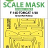 Art Scale 200-M48295 Grumman F-14D Tomcat canopy frame paint mask (inside and outside) 1/48