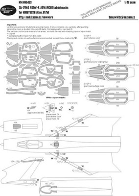New Ware NWA-M0423 1/48 Mask Su-17M4 Fitter-K ADVANCED (HOBBYB 81758)
