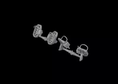 Eduard 648874 BRASSIN Bf 109E rudder pedals late 1/48