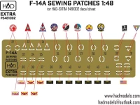 HAD PE481002 F-14A Sewing Patches (PE set) Vol.1 1/48