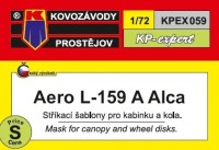 Kovozavody Prostejov EX059 Canopy & wheel mask L-159A Alca 1/72