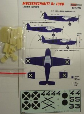 Kora Model DEC7226 Messers. Bf 108B (Legion Condor) декали декали 1/72
