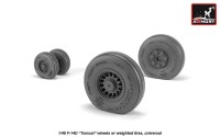 Armory ARAW48327 Grumman F-14D Tomcat early type wheels with weighted tires/tyres 1/48