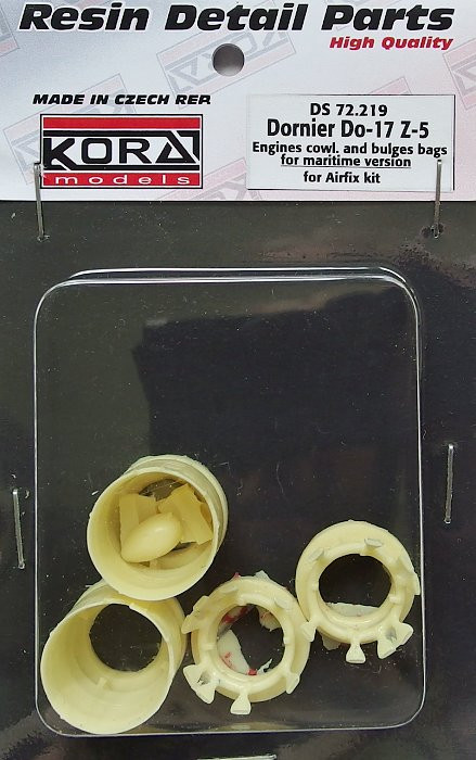 Kora Model DS72219 Do-17 Z-5 engine cowlings & bulges bags 1/72