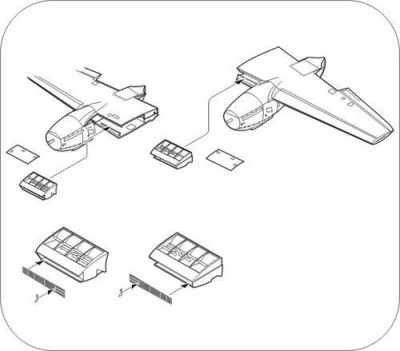 CMK 4241 Mosquito Wing mounted coolers for TAM 1/48