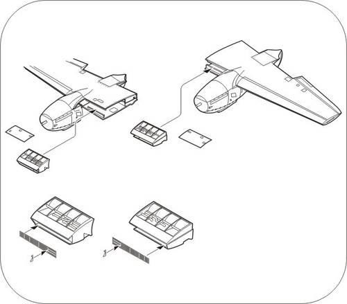 CMK 4241 Mosquito Wing mounted coolers for TAM 1/48
