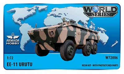 Armada Hobby W72006 Brazilian 6x6 APC EE-11 URUTU w. Armoured Cab &amp; Turret (Haiti) Resin kit w. PE set 1/72