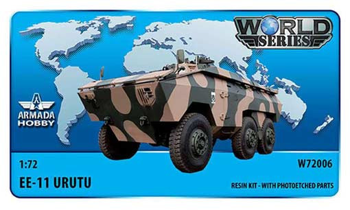 Armada Hobby W72006 Brazilian 6x6 APC EE-11 URUTU w. Armoured Cab & Turret (Haiti) Resin kit w. PE set 1/72