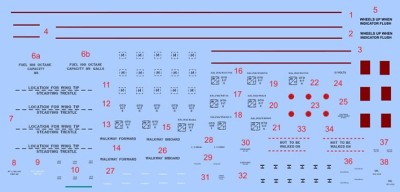 Colibri decals 72137 Spitfire Mk. IX Stenciling 1/72