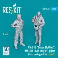 Reskit F72069 CH-53E 'Super Stallion', MH-53E pilots (2x) 1/72