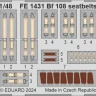 Eduard FE1431 Bf 108 seatbelts STEEL (EDU) 1/48