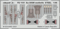Eduard FE1151 Su-30SM seatbelts STEEL (KITTYH) 1:48