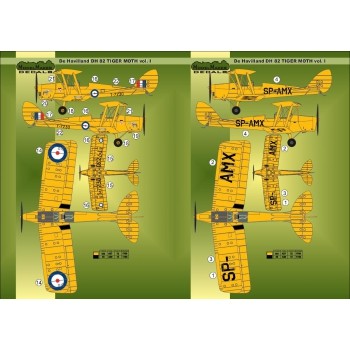 Model Maker Decals MD32033 de Havilland DH.82A Tiger Moth volume 1 1/32