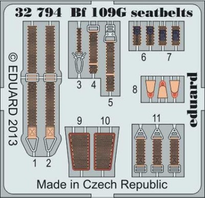 Eduard 32794 Bf 109G seatbelts