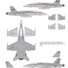4+ Publications DMKF14439 Decals F/A-18C US NAVY (REV/DRAG) 1/144