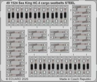 Eduard 491524 Sea King HC.4 cargo seatbelts STEEL (AIRF) SET 1/48
