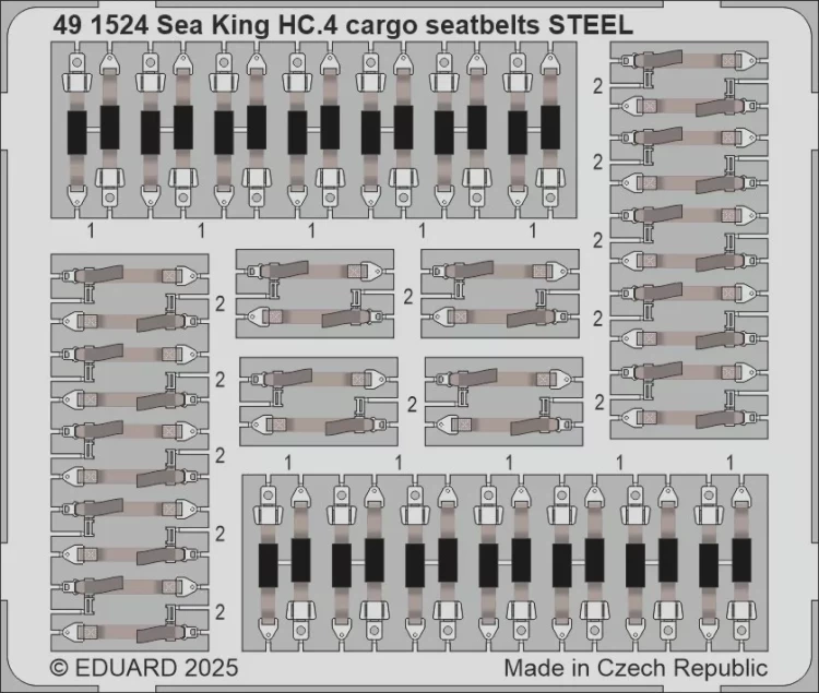 Eduard 491524 Sea King HC.4 cargo seatbelts STEEL (AIRF) SET 1/48