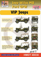 Hm Decals HMDT48038 1/48 Decals Jeep Willys MB/Ford GPW VIP Jeeps 1
