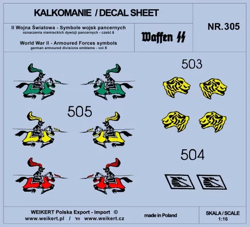 Weikert Decals 305 German Armoured Forces symbols - part 5 1/16