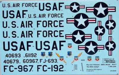 Ldecals Studio LDS-48008 1/48 Decals Sky over Vietnam - MiG's Rivals Part 1