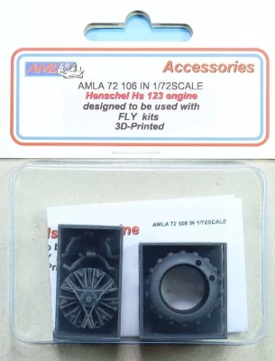 AML AMLA72106 Henschel Hs 123 engine (FLY) 1/72