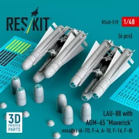Reskit 48519 LAU-88 with AGM-65 'Maverick' (2 pcs.) 1/48