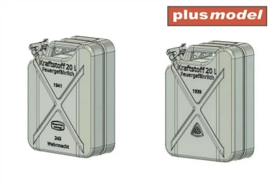Plusmodel DP3087 German canisters - early (12 pcs.) 1/35