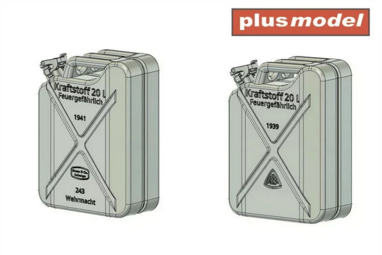 Plusmodel DP3087 German canisters - early (12 pcs.) 1/35