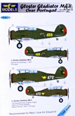 Lf Model C48213 Декали Gl.Gladiator Mk.II over Portugal 1/48
